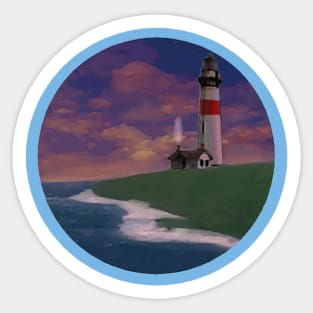 Lighthouse at Twilight Sticker